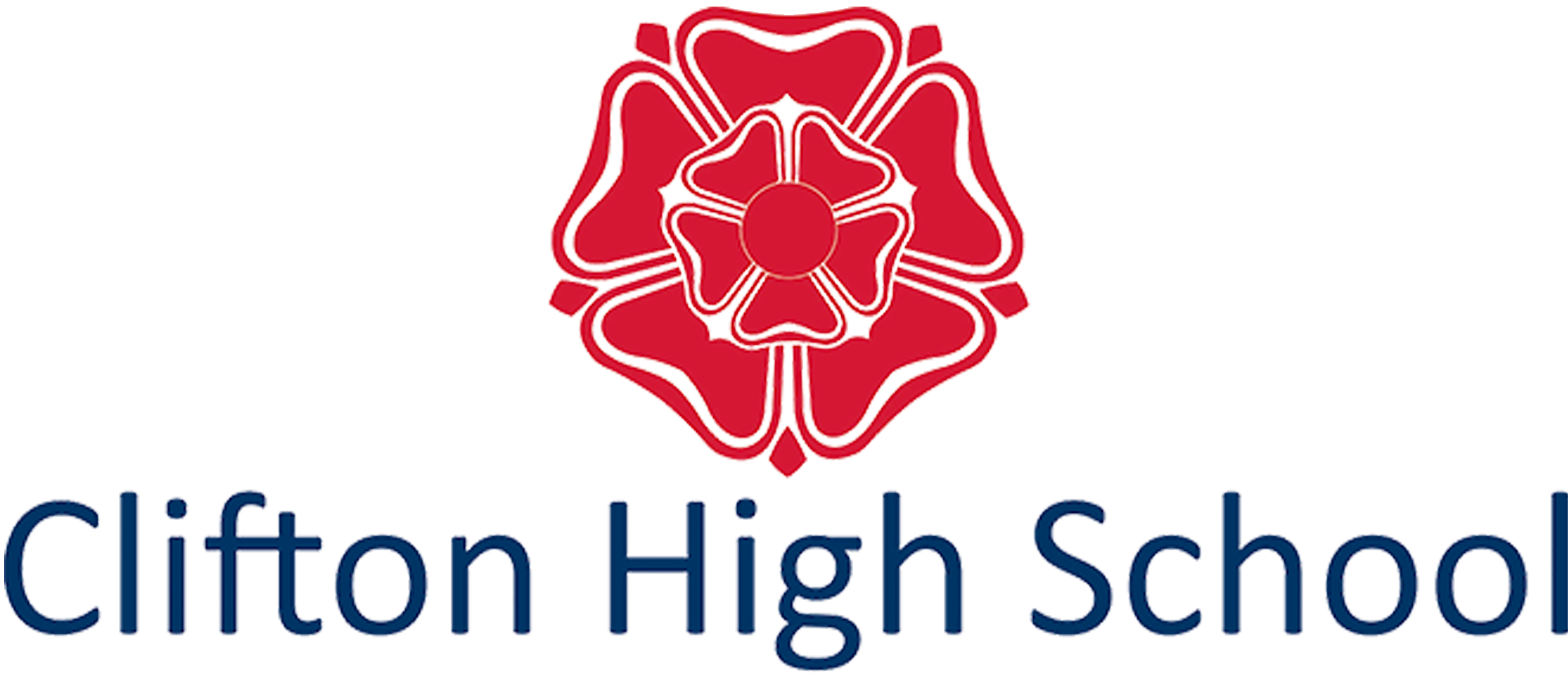 Red logo of school
